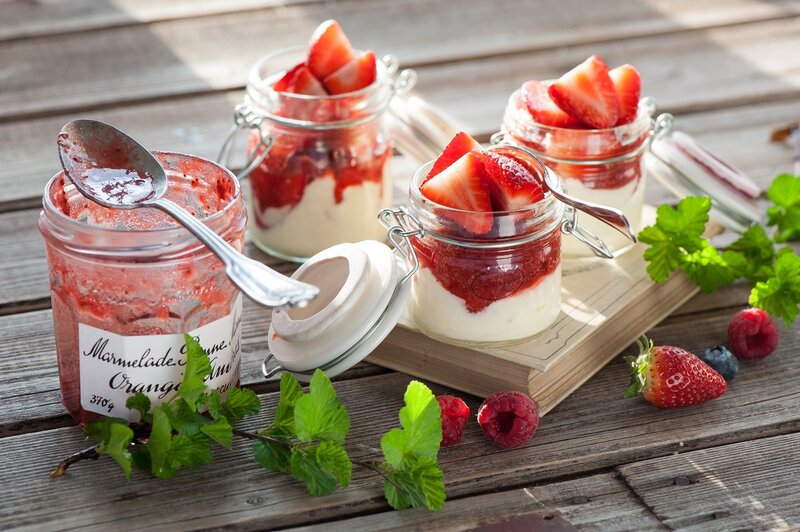 Strawberry Dessert Jars