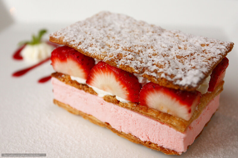 Strawberry Dessert Slice — Pink