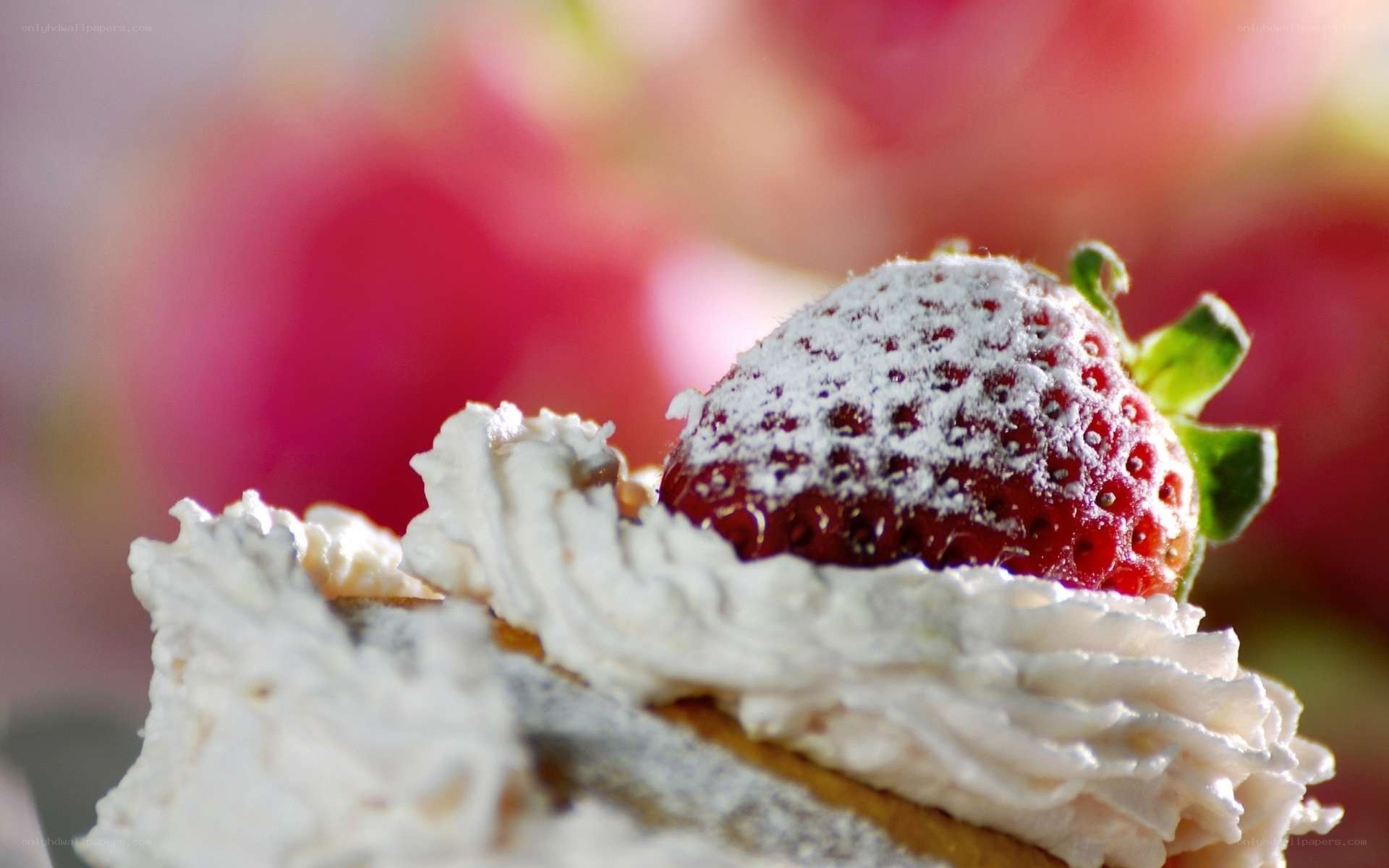 strawberry dessert with whipped cream