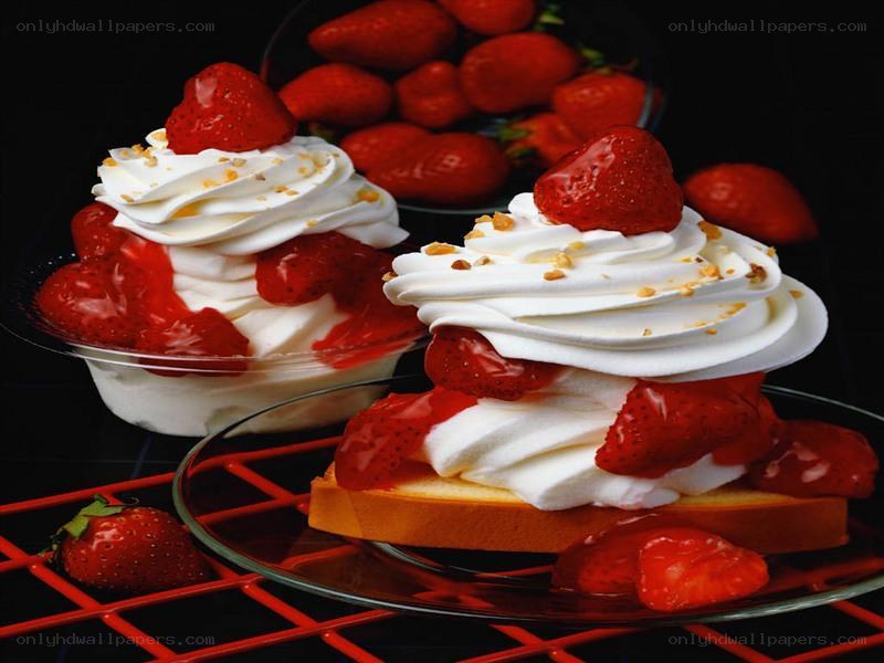 strawberry dessert with whipped cream