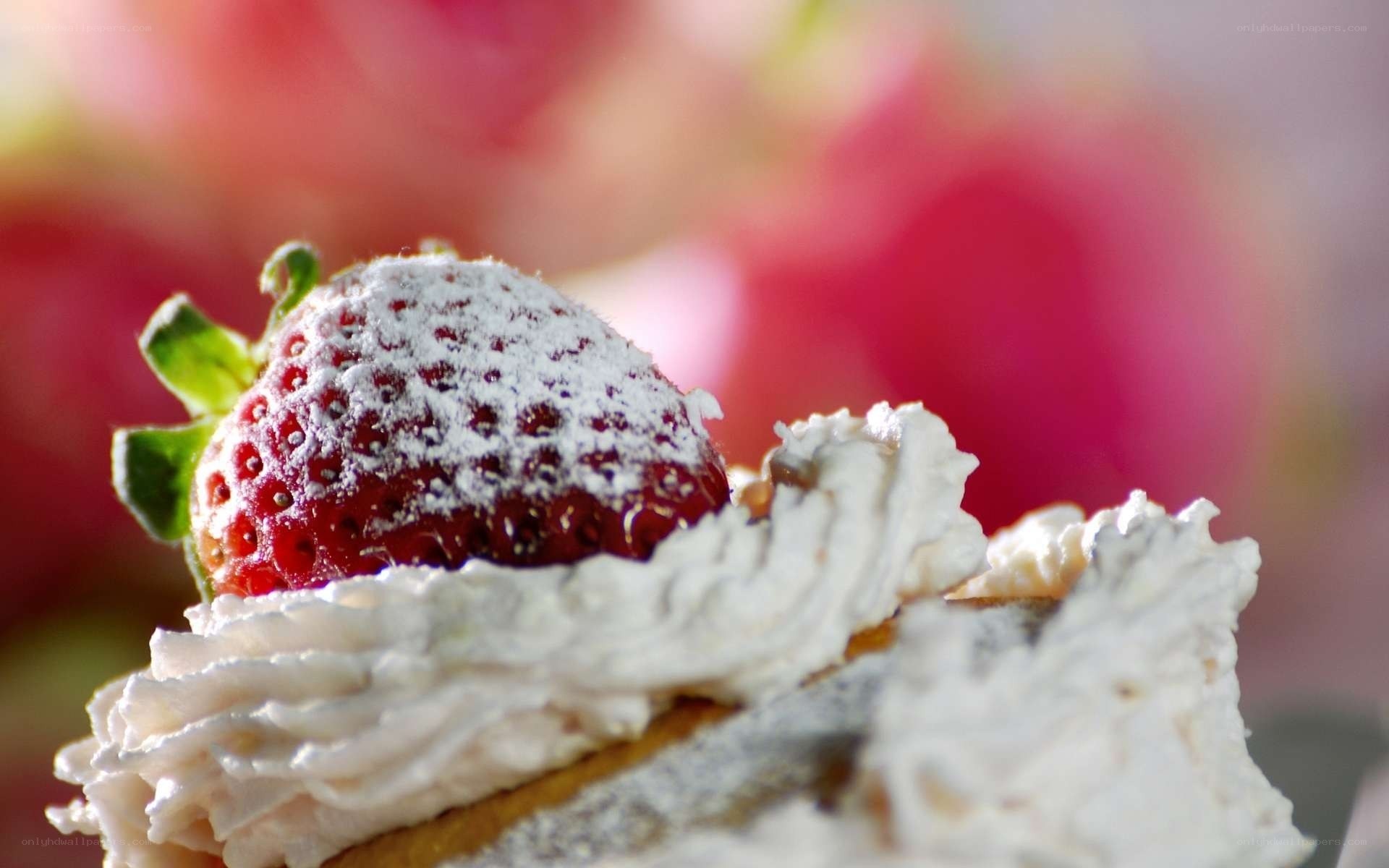 strawberry dessert with whipped cream