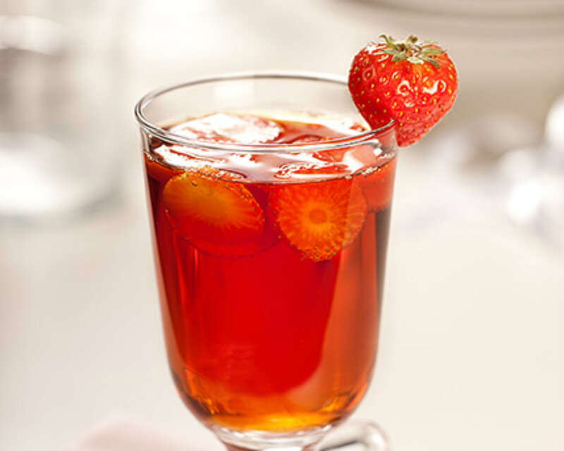 Strawberry Drink in Glass — Red