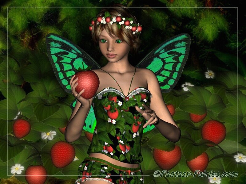 Strawberry Fairy in Garden