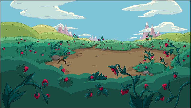 strawberry field landscape