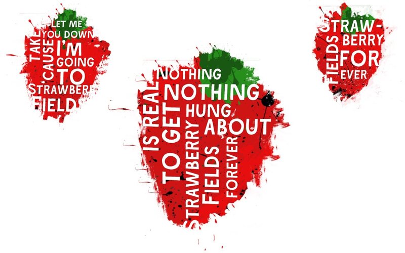 Strawberry Fields text art