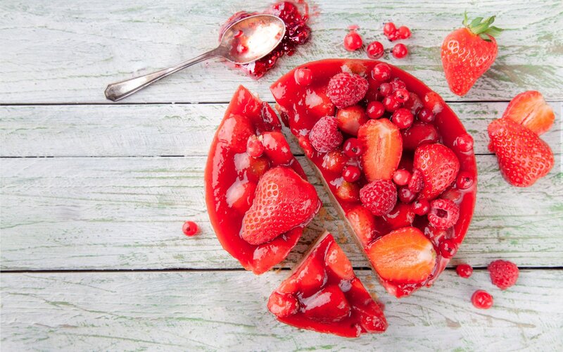 Strawberry Fruit Tart — Red