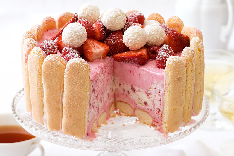 Strawberry Ice Cream Cake — Pink, Delicious