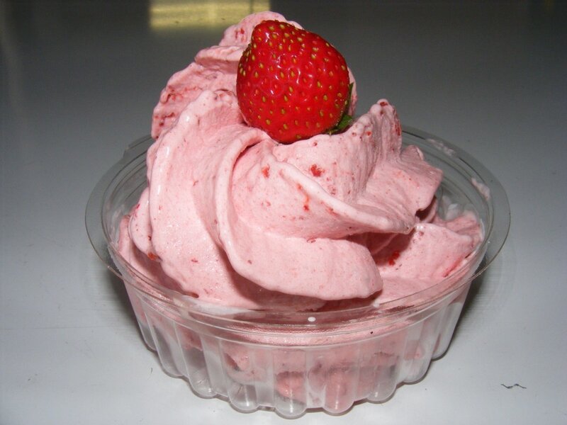 Strawberry ice cream dessert