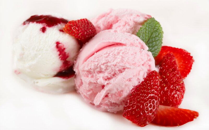 Strawberry Ice Cream — Pink, Fresh