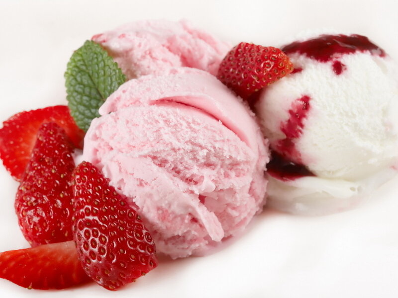 Strawberry Ice Cream — Pink, Refreshing, Photograph