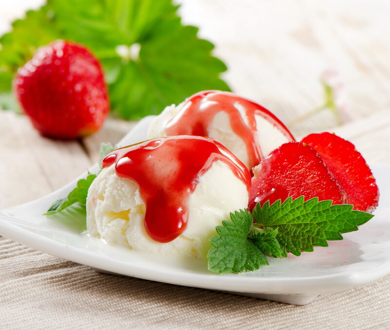 Strawberry Ice Cream — White