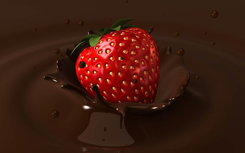 Strawberry in Chocolate — Red
