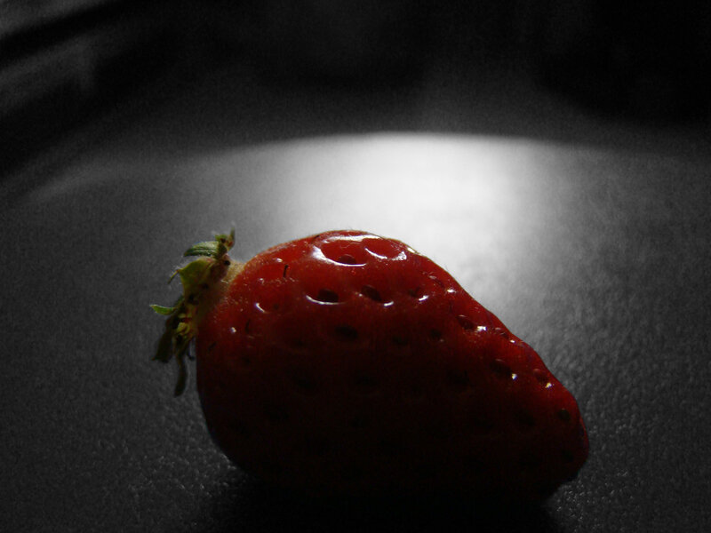 strawberry in spotlight