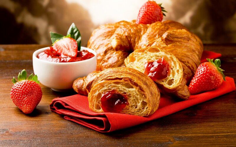 Strawberry Jam Croissants
