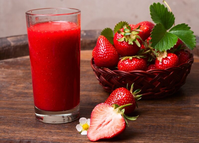 Strawberry Juice and Fruit