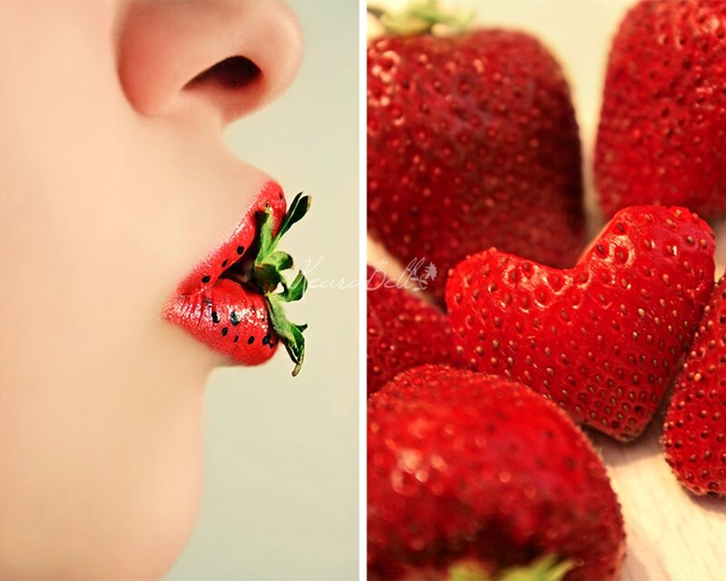 strawberry lips art