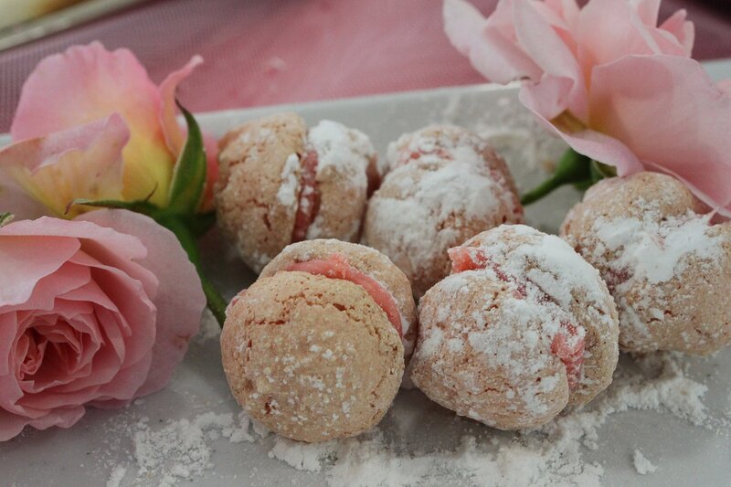 Strawberry Macarons