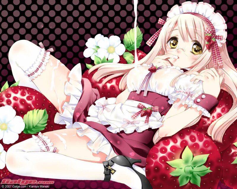 strawberry maid anime girl