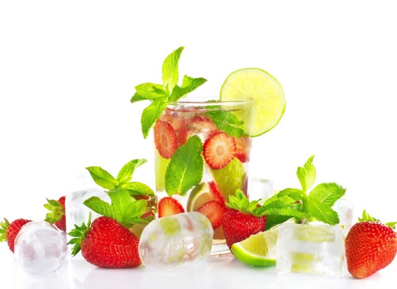 Strawberry Mojito Drink — Red, Refreshing