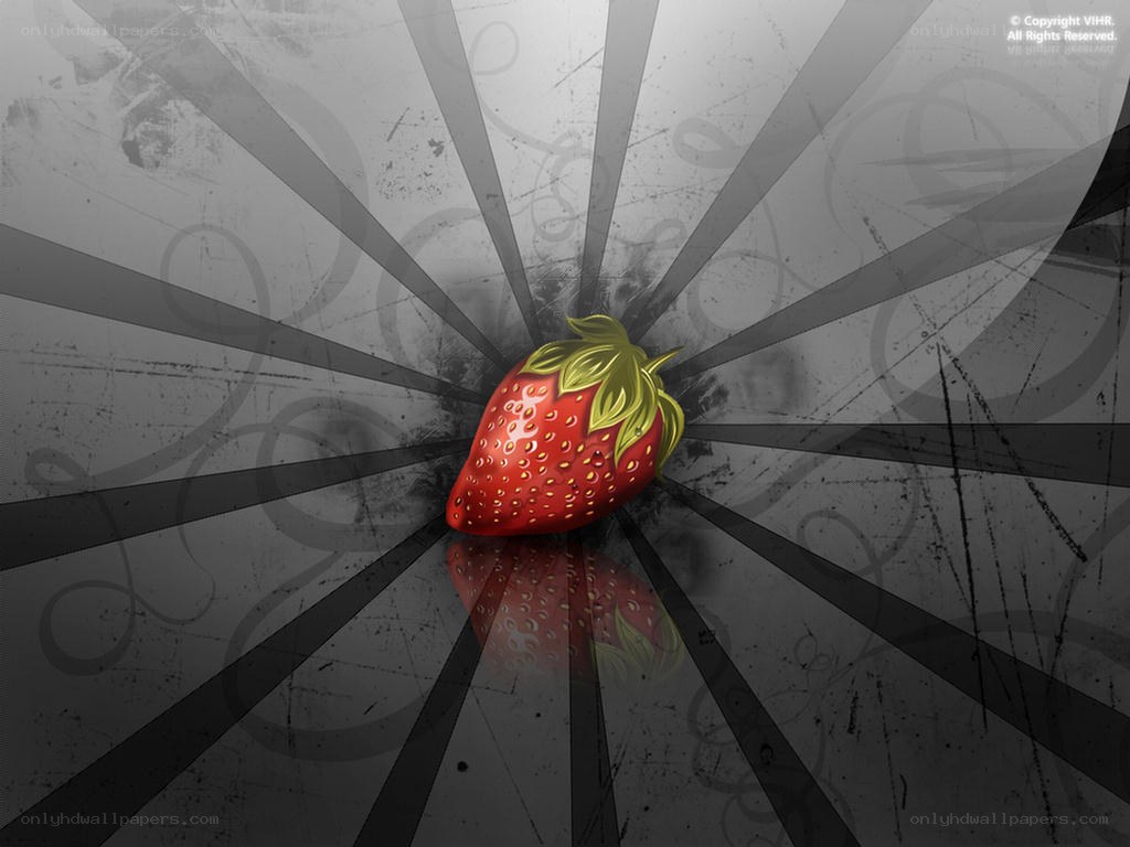 strawberry on grungy background