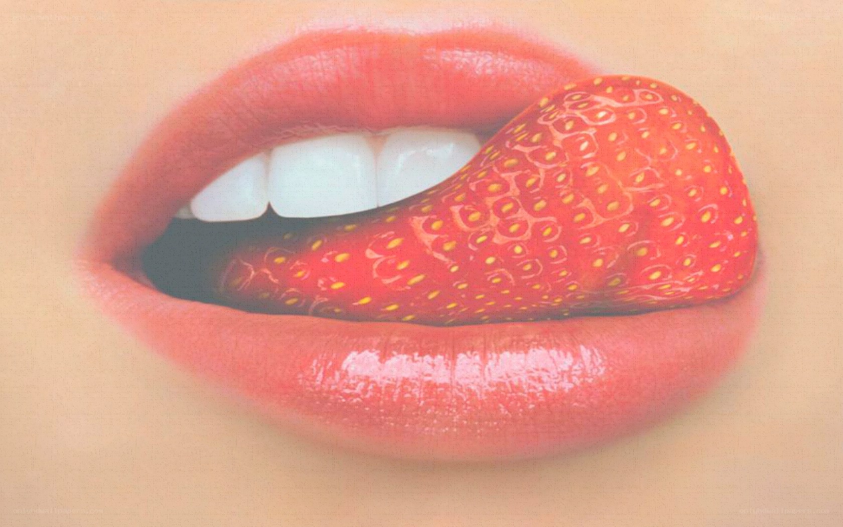 strawberry on tongue
