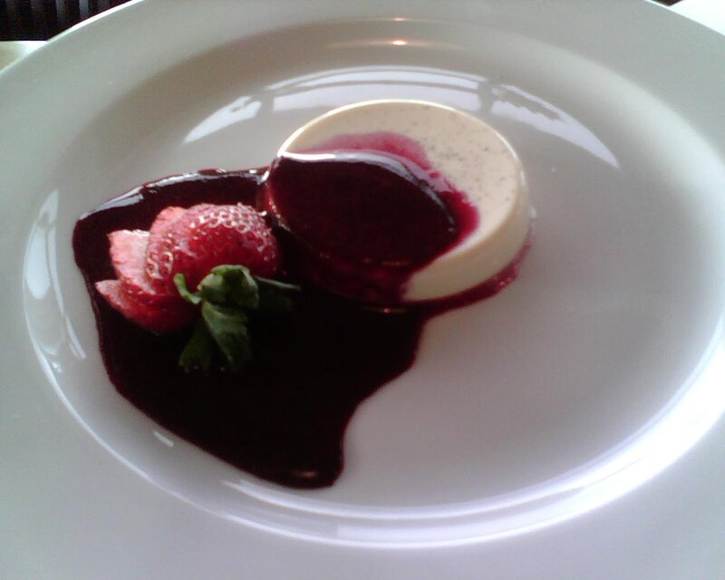 Strawberry Panna Cotta — White, Elegant