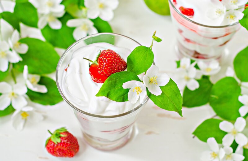 Strawberry Parfait in Glass