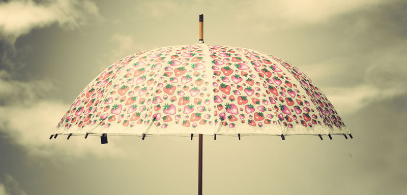 Strawberry-patterned Umbrella