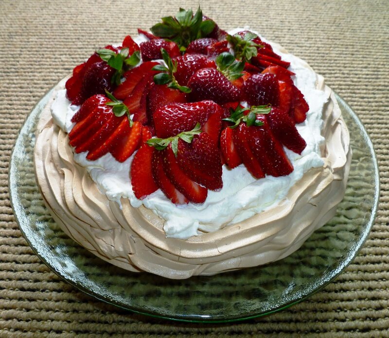 Strawberry Pavlova Dessert