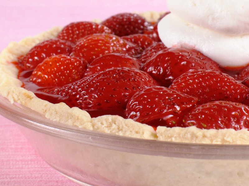 Strawberry Pie with Whipped Cream — Red