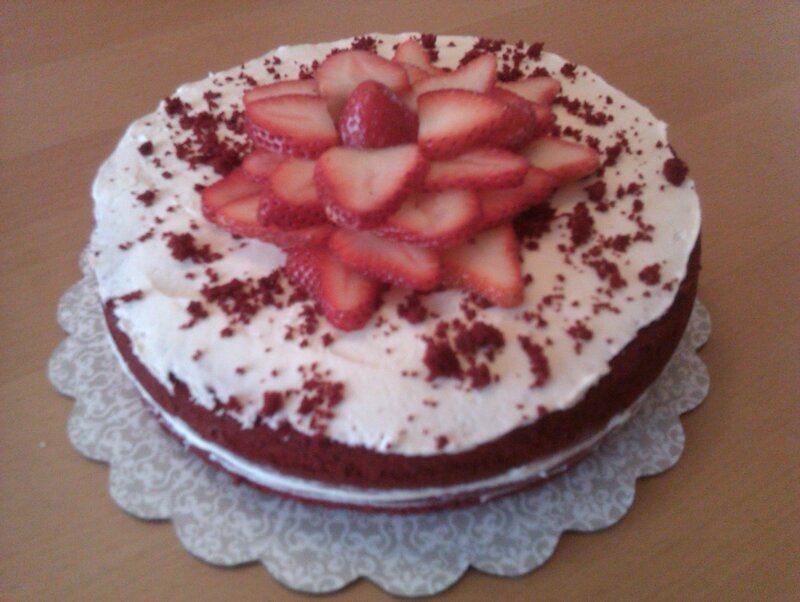 Strawberry Red Velvet Cake
