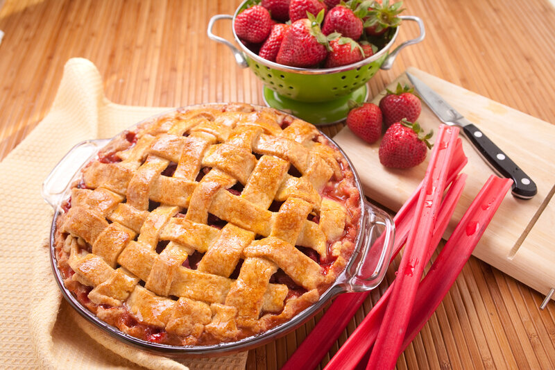 Strawberry Rhubarb Pie — Brown