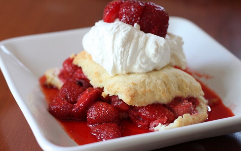 Strawberry Shortcake Dessert — Red, Appetizing