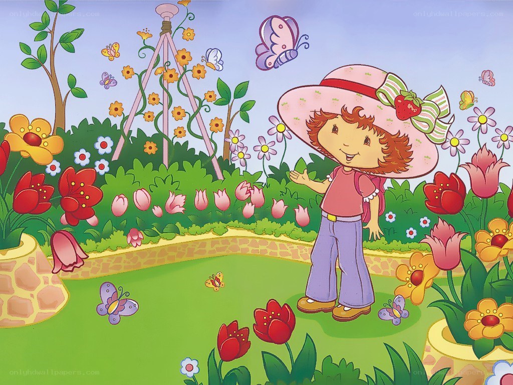 strawberry shortcake in garden