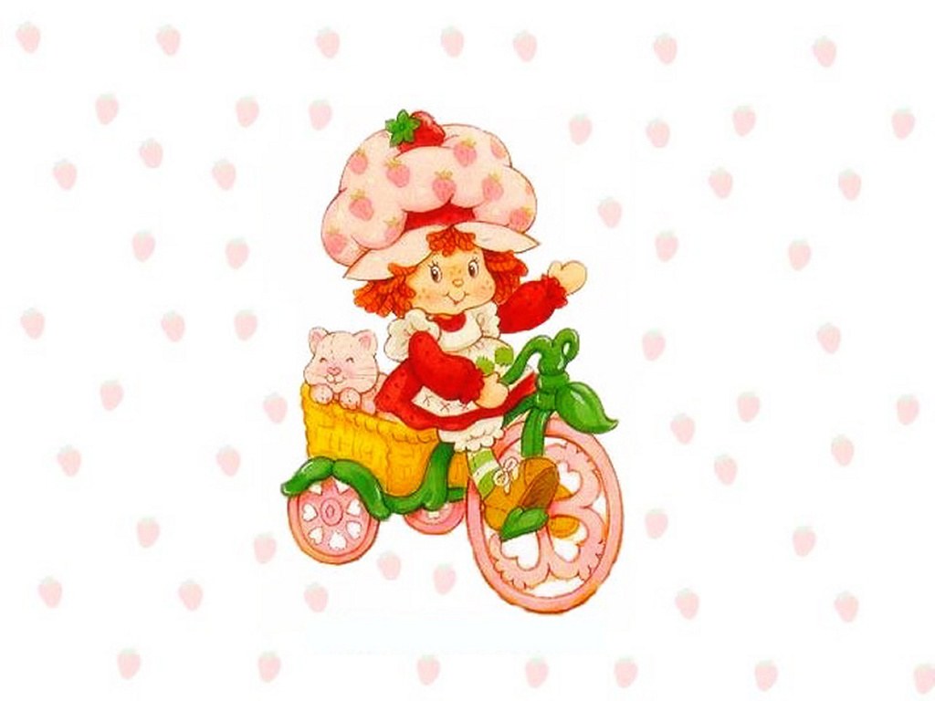 strawberry shortcake on a bike