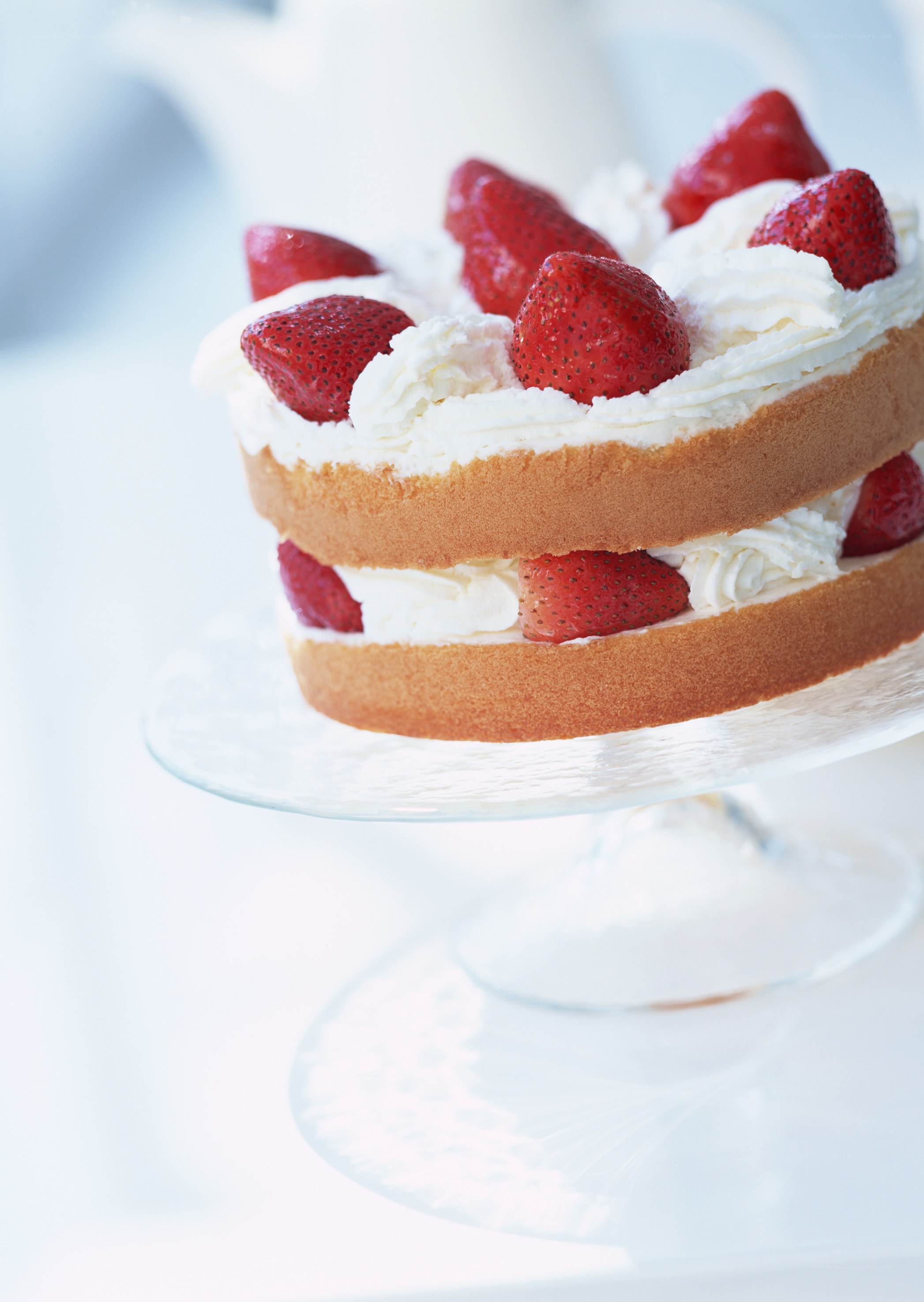 strawberry shortcake on stand