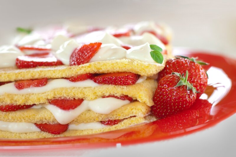 Strawberry Shortcake — Red, Appetizing, Photograph