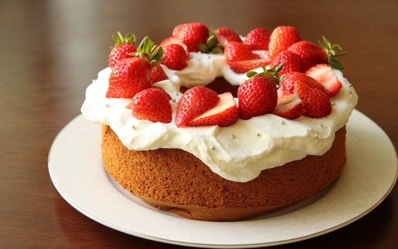 Strawberry Shortcake — White, Appetizing, Photograph, Strawberries