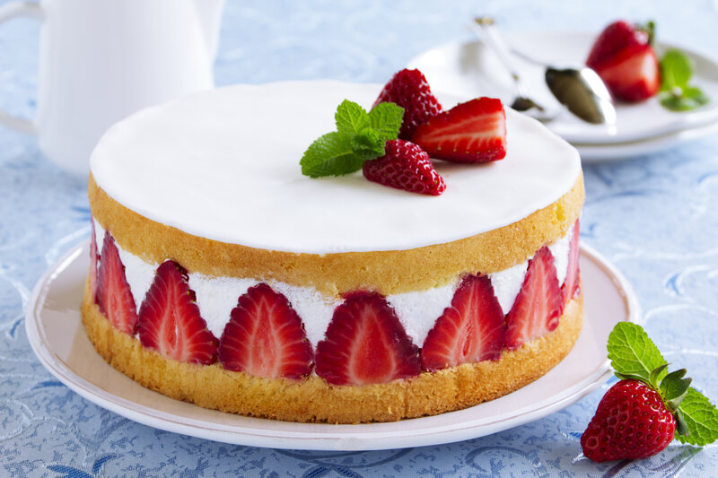 Strawberry Shortcake — White, Fresh