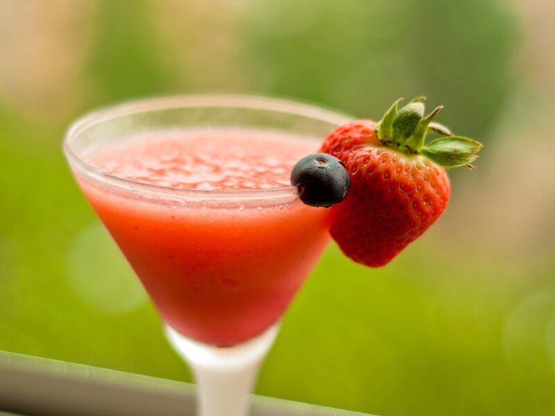 Strawberry Smoothie in Glass
