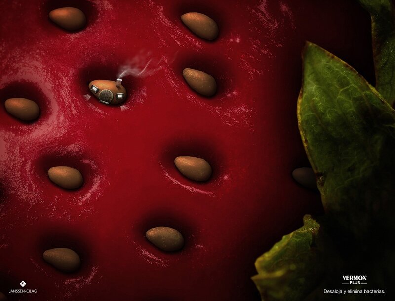 Strawberry surface with micro-robot