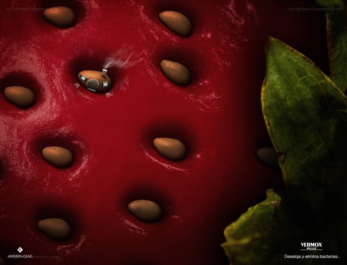 Strawberry surface with micro-robot