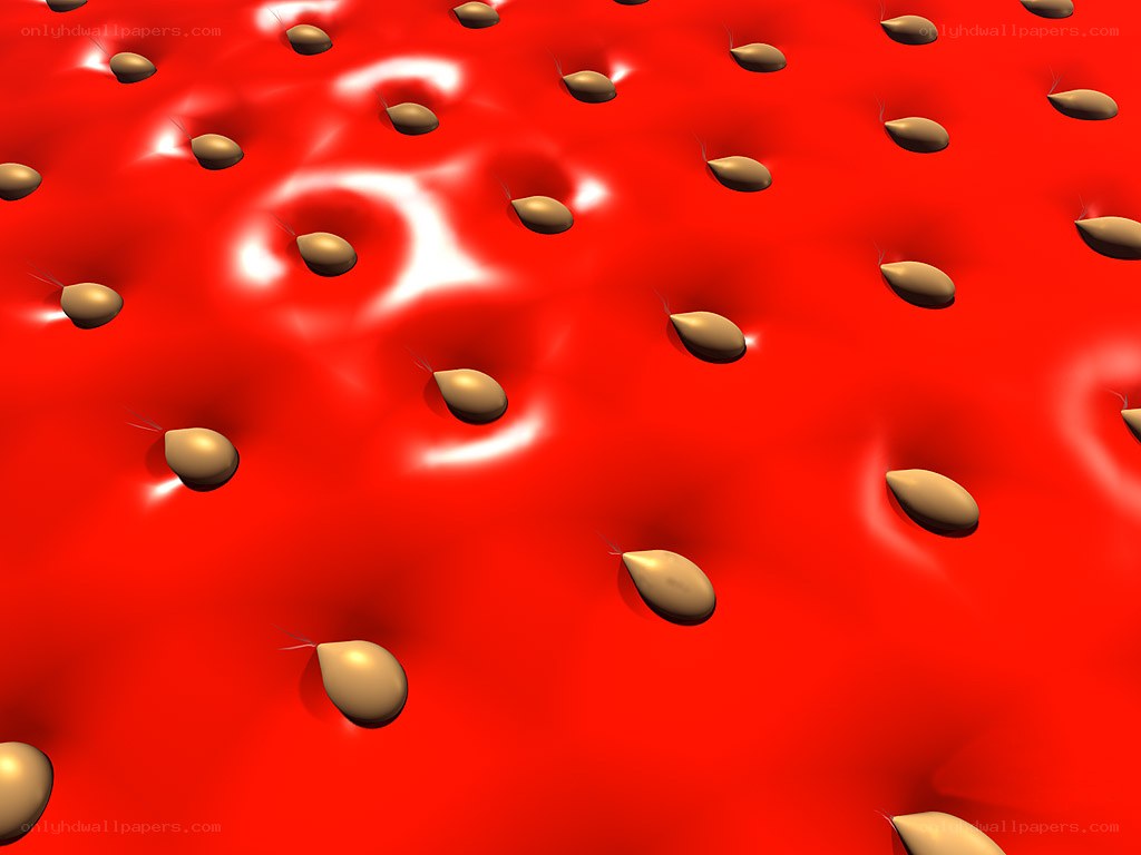 strawberry surface with seeds