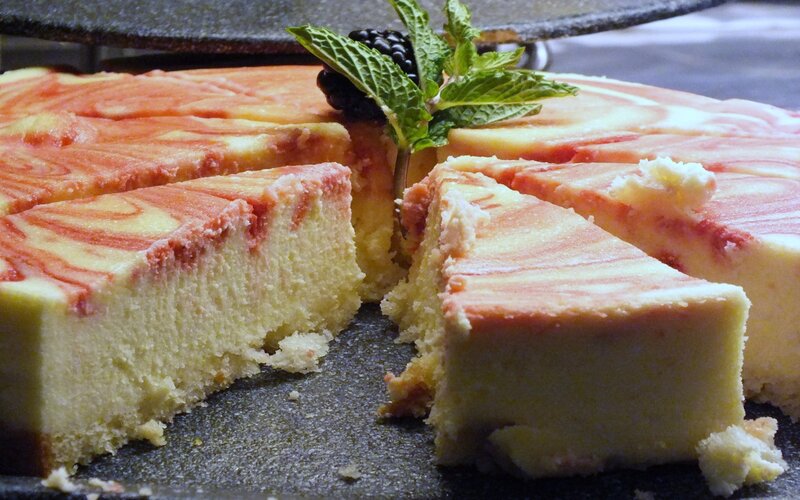 Strawberry Swirl Cheesecake