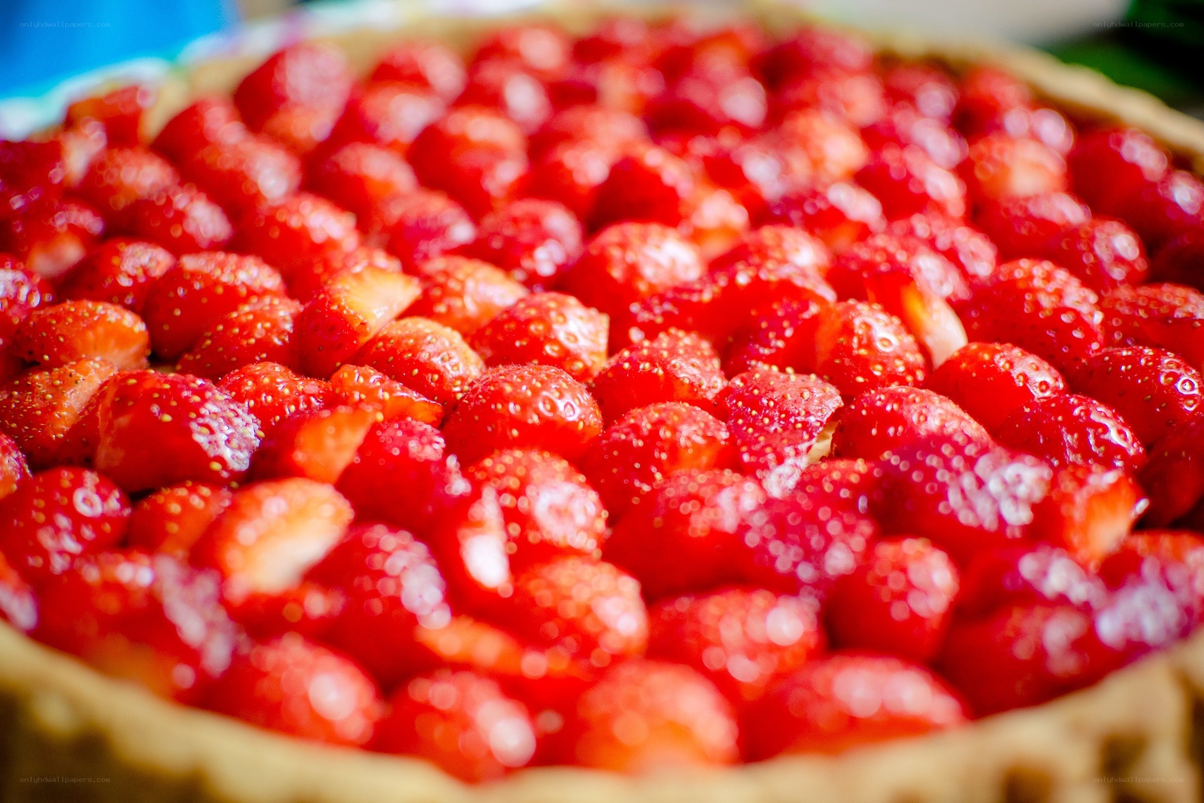 strawberry tart close-up