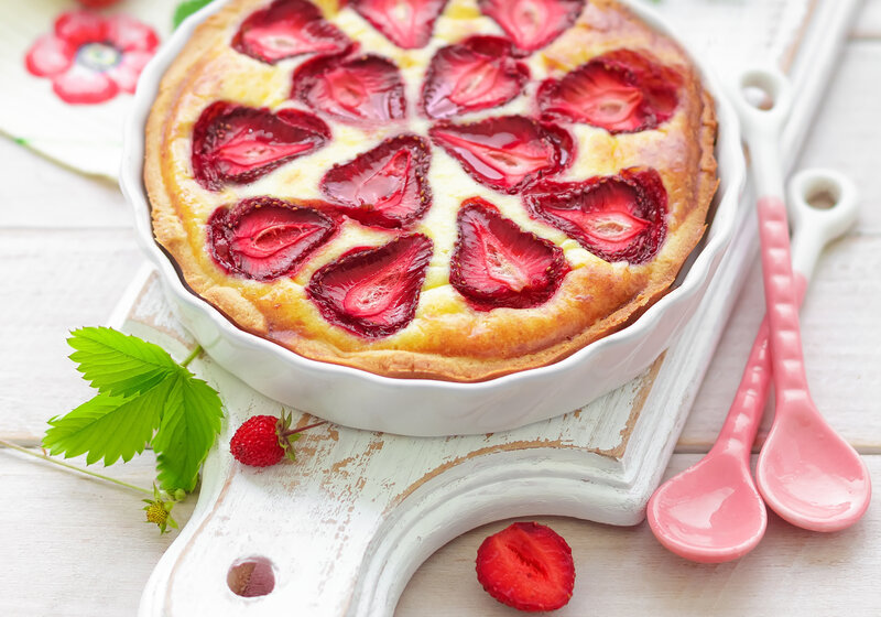 Strawberry Tart in Dish