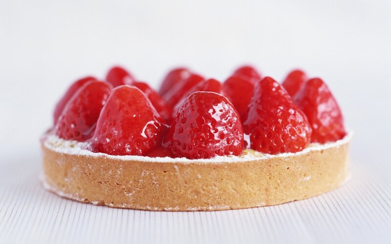 Strawberry Tart — Red, Appetizing, Photograph, Strawberries