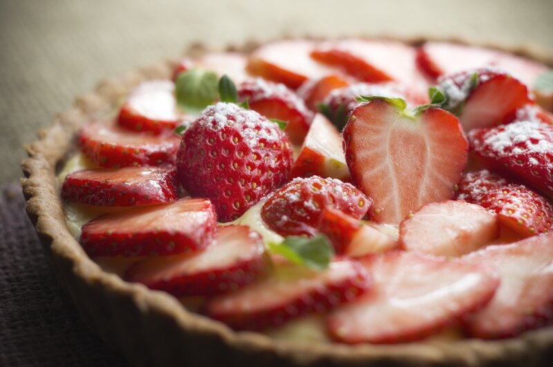 Strawberry Tart — Red, Appetizing, Photograph