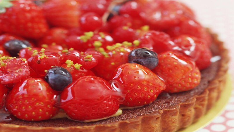 Strawberry Tart with Berries — Red, Appetizing