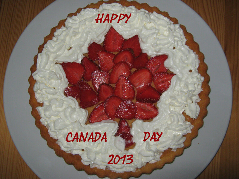 Strawberry Tart with Cream — Red